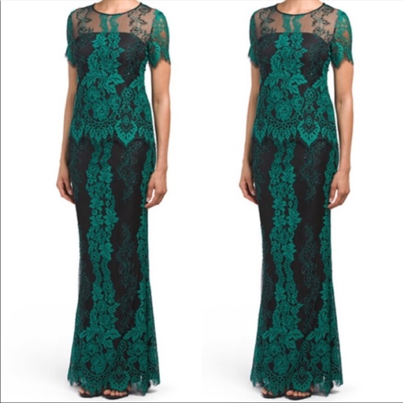 Lotus Threads Two-Piece Embroidered Jeweled Gown 2 - Picture 1 of 8